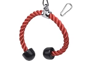 XYZDOUBLE Cuerda Tríceps Heavy Duty Tricep Rope Cable Pull Down Cuerda Equipo Nylon Manijas Antideslizantes - Dorsal, Biceps, Triceps, Gimnasio o Hogar
