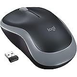Logitech M185 Kabellose Maus, 2,4 GHz mit USB-Nano-Empfänger, 12 Monate Batterielaufzeit, 1000 DPI Optical Tracking, Für Link
