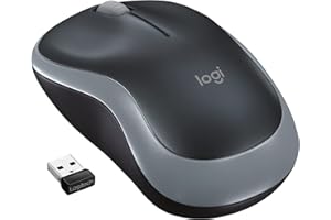 Logitech M185 Wireless Mouse, 2.4GHz with USB Mini Receiver, 12-Month Battery Life, 1000 DPI Optical Tracking, Ambidextrous, 