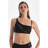 Dagi Tek Omuz Bikini &Uuml;st 23SW82070ST Siyah Kadın