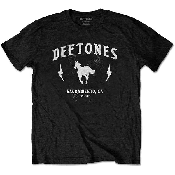 T-shirt Deftones Star And Pony - Licence Officielle, Unisexe, Couleur Noir (tailles S à XXL)