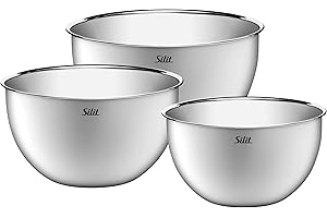 Silit 3-Częściowy Zestaw Misek Kuchennych ze Stali Nierdzewnej, Wielofunkcyjnych Jako Miska do Mieszania, Miska do Sałatek, Miska do Serwowania, Można Układać w Stos