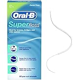Oral-B Super Floss &Ouml;nceden Kesilmiş Teller Diş İpi, Nane, 50 Adet
