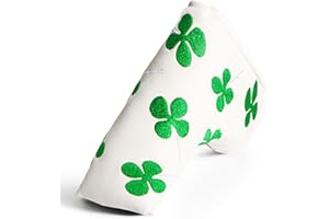 AMRTA Golf Blade Putter Cover Mallet PU Leather for Golf Putter Club Protector fits All Putters Portable and Durable Color Black White Blue Red Pattern