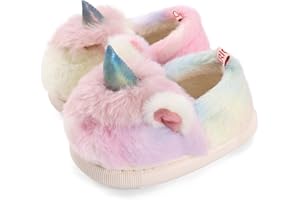 MASOCIO Zapatillas de Estar por Casa Niño Niña Invierno Pantuflas de Cálido Suave Algodón Antideslizante Talla 20-33 EU