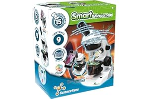 Science4you - Mikroskop dla dzieci w wieku 8-14 lat - zestaw laboratorium naukowego i naukowców z przygotowanymi próbkami i mikroskopem slajdowym - nauka dla dzieci, gry edukacyjne, zabawka na łodygach od 8 lat