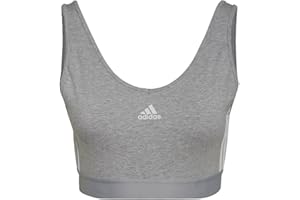 adidas Essentials 3-Stripes Crop Top with Removable Pads Top sin Mangas Mujer (Pack de 1)