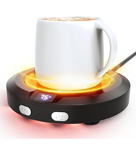 Scaldatazze USB In Legno Di Noce – 5W, 50-70°C, Ricarica USB Per Tè E Caffè, Adatto A Casa E Ufficio (Noce Scuro)