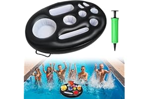 GOLRISEN Aufblasbarer Getränkehalter Pool Schwimmender Getränkehalter 2 in1 Getränke und Snackhalter 9 Löcher Flaschenhalter Poolbar Becherhalter Coasters Tablett Pool Zubehör für Sommer Pool Partys