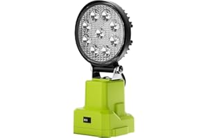 ‎GGIKING GGiking Kabellose Akku LED Strahler für Ryobi 18V LED Arbeitsleuchte für Ryobi 18V Lithium-Akkus Serie P107 P101 P102 P103 P105 (kein Akku)