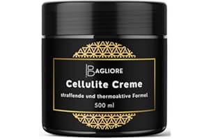 BAGLIORE® XXL 500 ML Thermoaktive Cellulite Creme, Straffende Formel für jeden Hauttyp zur Bekämpfung von Cellulite an Obersc