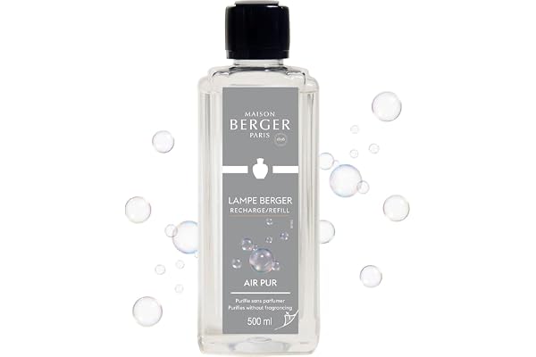 Maison Berger – lampa Berger Refill Air Pure – rengör luften utan att lukt – rengör och optimerar brännarens funktion – 500 ml, neutral essens
