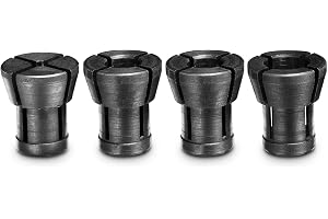 Genmitsu 4 st routerhylsnyckelsats, 0,1 cm till 0,3 cm router bit hylsnyckel tillbehör för trimroutermaskin, graveringsmaskinsverktyg, CNC routermaskin