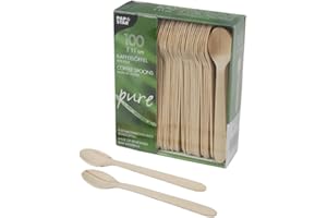 PAPSTAR 0 Caffettiera Pure, Lunghezza: 110 mm, 100 cucchiai in Legno