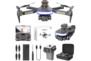 TOTKIKS WiFi FPV Drone With 4K HD Camera Altitude Hold Mode Foldable RC Drone Quadcopter Circle Fly, Route Fly, Altitude Hold, Headless Mode (Black)