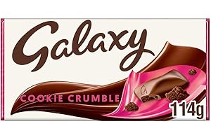 MARS Galaxy Cookie Crumble Milk Chocolate Bar, Chocolate Gift, Movie Night Snacks, Sharing Bar, 114g