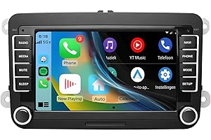 HEXINEX Autoradio Carplay Android pour Golf 5 6 VW Passat Polo Seat Skoda, 7" HD Écran Tactile,Bluetooth,Carplay,Android Auto,FM,RDS,GPS,WiFi