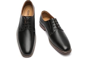 Poerkan Men's Classic Leather Oxford Shoes - Durable, Comfortable & Non - Slip Design
