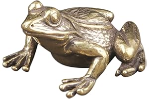 Ciieeo Messingfrösche Statue Zubehör Messing Alte Bronze Desktop Frösche Geformt Mehrzweck Esstisch Bronzeskulptur Dekorationen Im Chinesischen Stil Briefbeschwerer Vintage