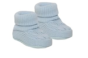 Soft Touch Royal Icon Newborn Baby Booties Baby Boys Girls Knitted Booties 1 Pair Plain Bootees NB-3 Months 1118