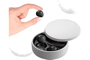 Xmenha Mini écouteurs sans Fil Bluetooth pour Dormir pour Petites Oreilles Mini écouteurs Intra-Auriculaires Étanche Léger HiFi Son stéréo avec Microphone pour Le Travail, Le Sport