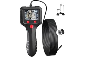 Mycket Borescope, Endoscope Inspection Camera with Lights,Handheld IP67 Waterproof Sewer Endoscope Camera - 2.4" IPS HD Screen Borescope Portable Snake Camera with 16.5FT Semi-Rigid Cord