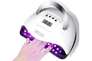 BEENLE UV LED Nail Lamp 180W, 57 LEDs Fast Dry Gel Light Nail Dryer,Portable Handle Curing Lamp 4 Timer Setting,Large Space Automatic Sensor
