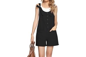 Unifizz Women Dungarees Linen Corduroy Jumpsuits Ladies Adjustable Strap Baggy Trousers/Straight Pants Retro Sleeveless Overalls Playsuit with Pockets