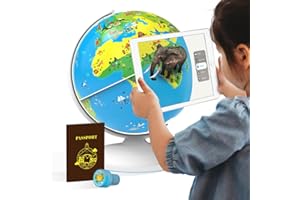 Orboot Earth by PlayShifu (App Based): globo interattivo AR per bambini, giocattolo STEM per ragazzi e ragazze età 4-10 | Giocattolo educativo regalo (senza frontiere, nessun nome sul globo)