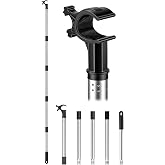 SelfTek Extension for Velux GGL/GGU Window Pull &amp; Roller Blinds - Stainless Steel Telescopic Rod 6ft Multi-Angle Hook for Att