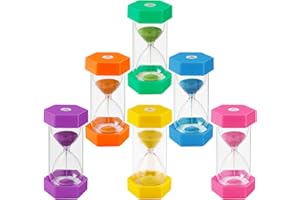 Foydream 6 Pezzi Clessidra Bambini, Colorate Clessidre Set per Bambinis 1/5/10/15/20/30minuti, Clessidre Colorato Timer Dell'orologio, l'apprendimento, Gioco, Regali Creativi, per Casa, Cucina