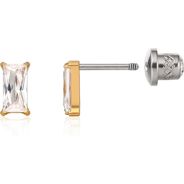 Limerencia Orecchini A Cerchio In Titanio G23 – Ipoallergenici, Leggeri, Per Orecchie Sensibili, Con Zirconia (8/10/12 Mm)
