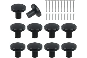 Realure 10 Stycken Skåpknoppar, 20 * 25 Mm Runda Skåpknoppar Med 20 Monteringsskruvar, Mässingsdörrknoppar, Möbelknoppar För Köksskåp, Garderobslådor, Dörrknoppar