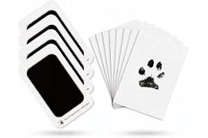 Jiujuda9 4 uppsättningar tassavtryck set hund katt, baby handavtryck och fotavtryck set, beröringsfritt fotavtryck baby avtrycksset, bBaby första utrustning nyfödda