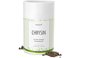 Sanuvit® - Chrysin | 100% Natural Chrysine | High Bioavailability through Black Pepper Extract | 500mg per Daily Dose / Capsule | 90 Capsules | Direct from Manufacturer | Quality from Austria