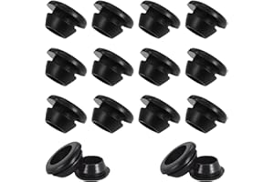 QZKJQDD 50 sztuk gumowych tulejek, wodoszczelna guma, tulejki do kabli, uszczelki elektryczne, gumowe korki ID 8 mm, średnica montażowa 10 mm, do kabli, tulejek kablowych, zatyczek gumowych