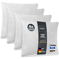 Lot De 4 Coussins Décoratifs Amilian 50x50cm - Housse 100% Coton - Déco Salon Ou Chambre