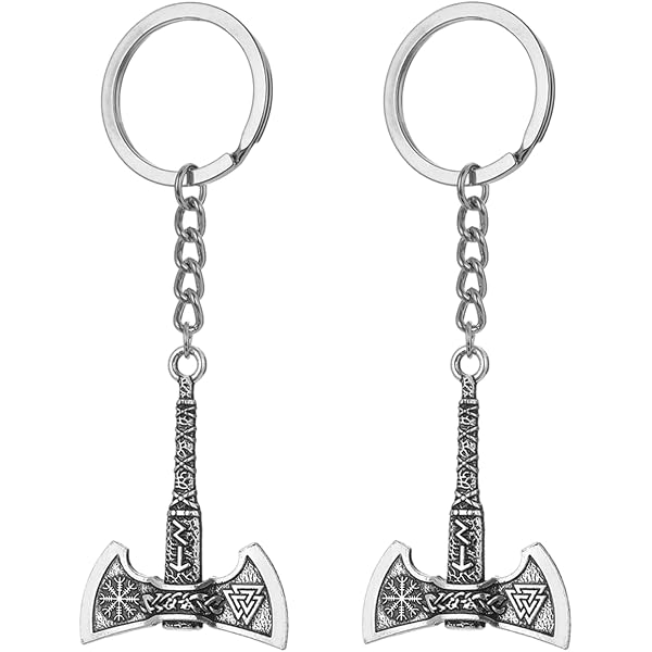 Lot De 2 Porte-clés God Of War - Hache Leviathan Et Lames Du Chaos En Alliage Métallique Argenté