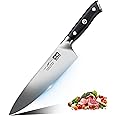 SHAN ZU Japanese Chef Knife 20cm, Ultra Sharp Kitchen Knives German Stainless Steel Professional Carving Knife, Utility Knife with Ergonomic Handle, Chef's Knife for Home Kitchen & Restaurant