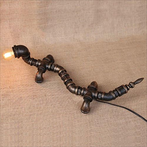 Desk Lamps American Countryside Nordic loft Retro Industrial Wind Bar Desktop Light Individuality Features Cafe Creative Arts Water Tube Table Lamp desktop table lamp