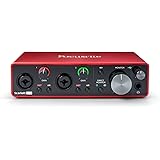 Focusrite Interfaccia audio USB Scarlett 2i2 per creare brani — registrazioni ad alta fedeltà in qualità studio