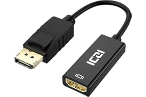 ICZI DisplayPort na HDMI Adapter, męski konwerter DP (Display Port) na żeński konwerter HDMI 1080P Gold do wyświetlacza, telewizora HD, projektora z wyświetlaczem HDMI