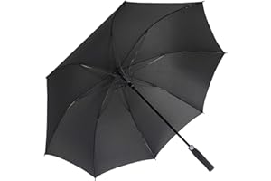 iX-brella Parapluie automatique XXL en fibre de verre - Noir, Noir , 132 cm, Parapluie de golf