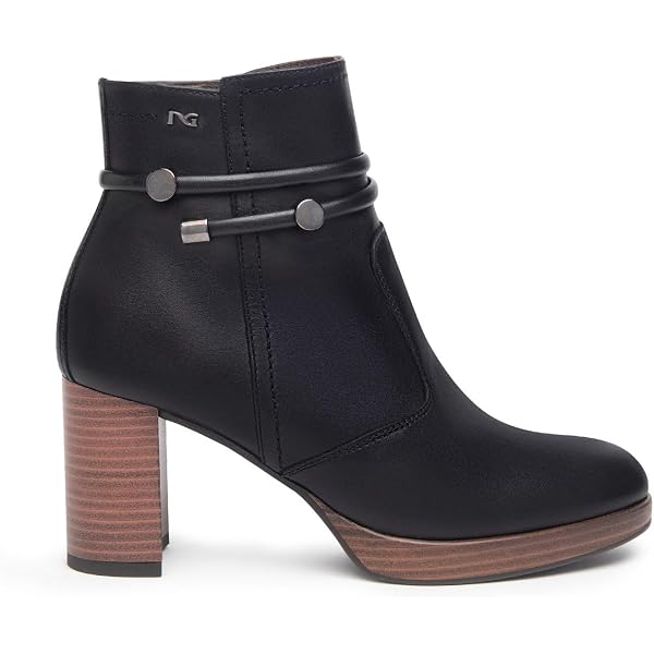 Stivaletti Donna Nero Giardini 1381 Pelle Nera Tacco Alto Zip - Neuf Avec Emballage