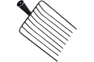 MagiDeal Outil de Fourche Remplacer La Tête de Rasage de La Tête, Fourche de Jardin, Rateau Jardin, Fourche à Compost à Fumier Accessoire de Jardin Outil de Jardinage, 9 Dents