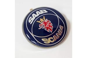 FTC 1 emblema para capó delantero de coche SAAB SCANIA 9-3 900 9000 de 50 mm, placa ABS 4522884