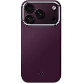 Minesk iPhone 17 Pro/18 Pro i&ccedil;in MagSafe ile Uyumlu &Ccedil;izilmeyen ve Parmak İzi Tutmayan Deri G&ouml;r&uuml;n&uuml;ml&uuml; Metal Tuşlu ve Metal Len