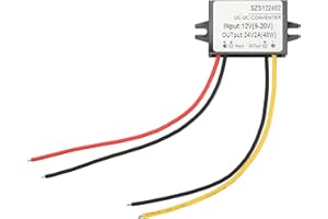 SPACNANA DC to DC Step Up Module, DC Boost Module IP67 Waterproof PP Housing Boost Voltage Converter Module 12V 9 to 20V to 24V 2A