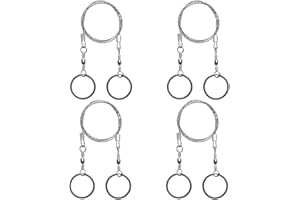 EMBER ROCK 4 Pack Survival Wire Saw - Stainless Steel Survival Saw - Pocket Wire Saw for Outdoors Emergency Survival kit Bushcraft Gear Hunting Hiking