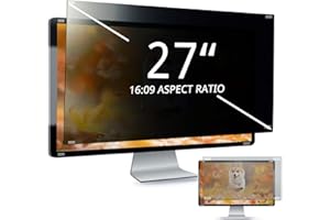 EliWhale Computer Privacy Screen Filter, 27 Inch 16:9 Removable Monitor Screen Privacy Screen Protector, Anti-Blue Light & Anti-Glare Screen Protector, Width X Height Is 23.54"X 13.27"(598mm X 337mm)